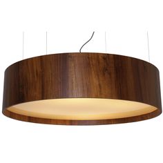 a wooden light fixture hanging from the ceiling