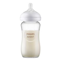 a baby bottle with the words philipss avent printed on it's side