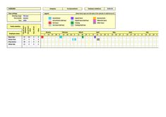 a spreadsheet with several different colors and numbers