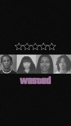 the cover art for wasted's album, featuring five young women with long hair