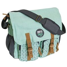 Onyx and Green Messenger Bag, Ramie Leaf and Jute Plant B... Tech Bag, Save Earth, Tablet Accessories