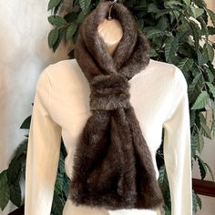 Lands’ End Faux Fur Scarf Looks Great To Dress Up Coat Or For A Cozy Sweater Unique Front Tab For Scarf To Slide Through For Flat Fit Quilted Lining 5” X 40” Nwot Never Worn Scarf Looks, Sweater Unique, Faux Fur Scarf, Faux Fur Scarves, Fur Scarf, Cozy Sweater, Cozy Sweaters, Lands End, Scarf Wrap