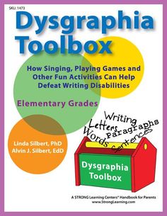 the book cover for dysgraphia toolbox