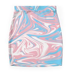 Super stretchy and durable polyester mini skirt. Vibrant, high-quality sublimation print across the front and back. Size range XXS-2XL. Trans pride. This is subtle pride if you are in the closet (you are valid!) Trans Pride, In The Closet, The Closet, Skirts For Sale, Sublimation Printing, Mini Skirt, Multi Color, Marble, Mini Skirts