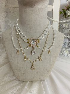 Attention: This price includes a necklace only, others are not included. Pearl Tea, Princess Jewelry, Fancy Necklace, Magical Jewelry, Party Necklace, Funky Jewelry, Fancy Jewelry, Victorian Jewelry, Fantasy Jewelry