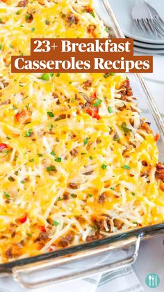 a casserole dish with meat, cheese and vegetables in it on a table