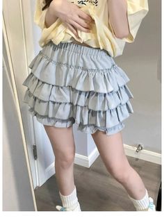 43820236570822|43820236603590|43820236636358 Style Soft Girl, Layered Mini Skirt, Empire Dresses, Gown Pattern, Ruffle Mini Skirt, Skirt Shorts, Purchase Order, Mini Short, Skirt Women