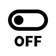 an off sign is shown in black and white, with the letter o on it