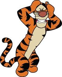 an image of a cartoon character that appears to be tigger from winnie the pooh