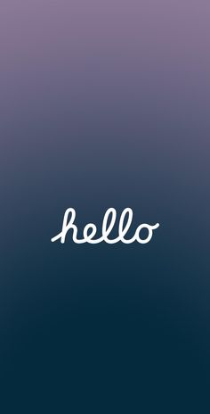 the word hello is written in white on a blue and purple background with a black border