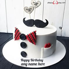 Custom Birthday Cake for Boy with Name Editor Birthday Cake For Papa, Birthday Cake For Father, Bd Cake, Father's Day Cake, Cake Design For Men, Cake For Boyfriend, Boys Cake, Birthday Cake For Husband