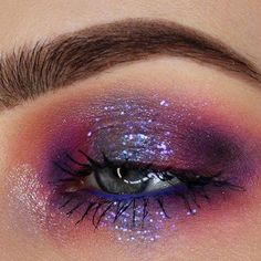 Alien Make-up, Euphoria Party, Galaxy Makeup, Drag Make-up, Glitter Rosa, Urban Decay Cosmetics, Glitter Eye Makeup