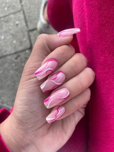 Red Or Pink Nails, Trending Summer Nails Pink, Summer Spring Nails, Summer Nails Pink, Trending Summer Nails, Quinceanera Nails, Fake Nail Tips, Nails Design Ideas, Red Acrylic Nails