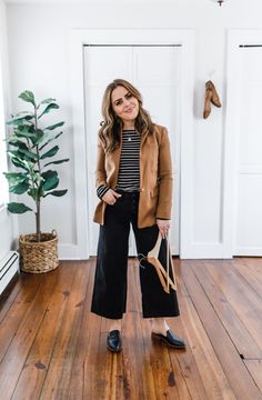 how to get out of a style rut. - dress cori lynn Mid Size Professional Fashion, Wide Pants Outfit, Winter Work Outfits, Work Outfits Ideas, Style Rut, Look Office, Winter Work, Black Trousers