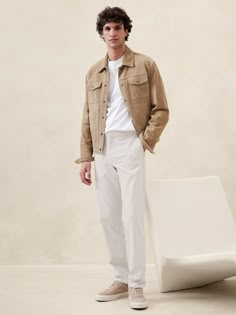 Light Khaki Pants Outfit, Khaki Pants Outfit, Khakis Outfit, Male Reference, Revelation 19, Business Casual Summer, Pants Outfit Men, Khaki Shirt, Khaki Chino Pants