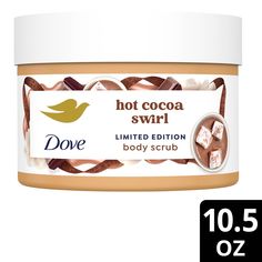 Deck the shower with Dove holiday treats Hot Cocoa Swirl Body Scrub, a Limited-Edition Holiday Treat that promises to indulge your every sense and elevate your shower experience to new heights of delight. Imagine falling into the warm embrace of Hot Cocoa, mixed with the comforting notes of sweet Whipped Cream. Savor the delightful scent of sweet creaminess as you lather up exfoliate, while lathering into delicious nourishment to unwrapping the gift of glowing skin you deserve. Savor the delight Dove Hot Cocoa, Dove Body Scrub, Future Bathroom, Sweet Whipped Cream, Christmas Lists, Treat Bar, Bath Stuff, Dove Beauty, Christmas Shower