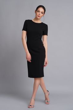 Fitted Pencil Skirt Bodycon Dress For Work, Elegant Bodycon Pencil Dress For Office, Elegant Bodycon Dress For Office, Fitted Bodycon Dress With Pencil Skirt For Formal Events, Fitted Bodycon Dress With Pencil Skirt For Formal Occasions, Elegant Bodycon Dress With Pencil Skirt For Office, Fitted Pencil Skirt Bodycon Dress For Formal Occasions, Office-appropriate Knee-length Bodycon Dress, Office Knee-length Bodycon Dress