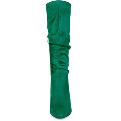 A stylish silhouette gives a contemporary update to a knee-high boot, featuring a high stiletto heel and a classic pointy toe. These boots are perfect for pairing with your winter dresses and make a great gift for relatives, friends, or partners. Suitable for all kinds of occasions, like parties, work, birthdays, dating, etc. Elegant Green Heeled Boots For Party, Chic Green Boots For Night Out, Green Fitted Boots For Formal Occasions, Formal Green Fitted Boots, Formal Fitted Green Boots, Elegant Fitted Green Boots, Elegant Fitted Green Heeled Boots, Fitted Green Knee-high Boots For Parties, Chic Green Knee-high Boots