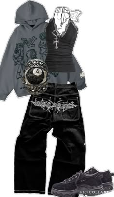 Emo Y2k Summer Outfits, Cute Emo Fits, Y2k Emo Fashion, Emo Y2k Outfits, Mystic Style, Y2k Tiktok, Different Types Of Styles, Dark Y2k, Street Style Outfits Casual