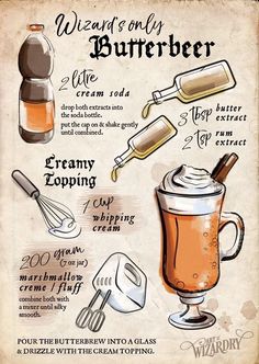 an old fashioned poster with different types of items to make it look like something from harry potter