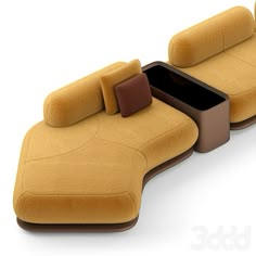 the couch is made up to look like it has been designed