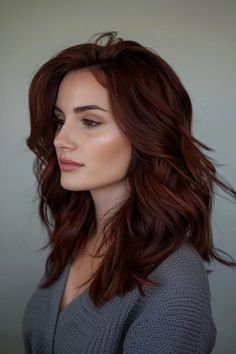 40 Chocolate Cherry Brown Hair Ideas for the Ultimate Luxurious Look Cherry Brown Short Hair, Brunette Hair With Red, Cherry Brunette Hair, Chocolate Cherry Brown Hair, Cherry Brown Hair, Cooper Brown, Brown Hair Ideas, Cherry Hair Colors, Luxurious Chocolate