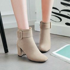 Ankle Boots Heels, Korean Shoes, Fantastic Shoes, Women Ankle Boots, Shoe Design, New 2023