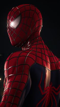 the amazing spider - man is looking back at the camera