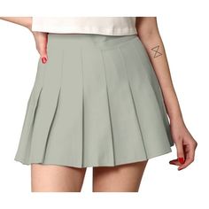 This women's high waisted pleated skater tennis skirt with lining shorts is sure to be a showstopper. The skirt features a high waist to flatter your curves, while pleats give it a classic, feminine look. It's made of a lightweight and breathable fabric (100% Polyester), perfect for keeping you comfortable during long, hot days on the court. Inside the skirt is a pair of shorts with a soft, stretchy waistband for even more comfort and coverage. The skirt has a modern yet classic look, perfect fo Japan School Uniform, Plain Skirt, School Skirt, Mini Skater Skirt, Tennis Skirts, Girls High, Plaid Mini Skirt, Comfy Fashion, Designer Shorts