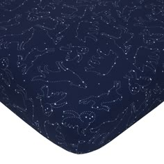 a blue sheet with white stars on it