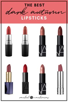 The Best Dark Autumn Lipsticks — Philadelphia's #1 Image Consultant | Best Dressed Lipstick For Deep Autumn, Lipstick For Dark Autumn, Deep Autumn Makeup Lipsticks, Lipsticks For Autumn, Deep Autumn Classic Style, Nail Colors For Deep Autumn, Lipstick Deep Autumn, Lipstick Dark Autumn, Makeup For Dark Autumn Skin Tones