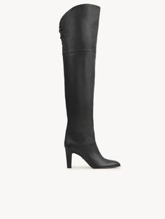 Chloé Eve Thigh High Boot | Chloé US Chloe Edith Boots, Knee Boot, Blouse Pants, 70s Inspired, Thigh High Boots, Small Leather Goods, Thigh High, Over The Knee Boots, Leather And Lace