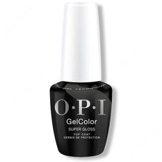 OPI Gel #GC 003 - Super Gloss Top Coat Experience an extraordinary shine with our Super Gloss Top Coat, featuring advanced OPI Intelli-Gel Technology™. This top coat delivers our highest gloss finish ever, ensuring your nails dazzle with a brilliant, long-lasting shine from application to removal. Additionally, it locks in your nail color, preventing fading and shifting for a consistently flawless look. Benefits: Superior Shine: Achieves an unmatched gloss compared to our previous OPI GelColor T Simple Lettering, It's Locked, Damaged Nails, Gel Top Coat, Makeup Salon, Nail Color, Permanent Makeup, Gel Color, High Gloss Finish