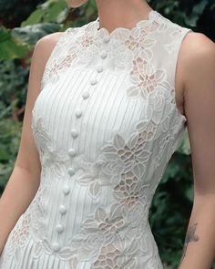 https://pin.it/7qrCm4ARA Elegant Long Dresses, White Lace Prom Dress, Lace Embroidery Dress, Sleeveless Summer Dress, Fall White, Baby Frock, Lace Prom Dress