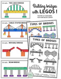 bridges with legos worksheet for kids to learn how to build bridges and bridge