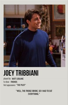 an advertisement for joey tribbani on the tv show friends