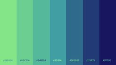 blue and green color swatches