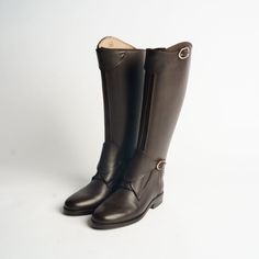 Features: - Handmade, Made To Order Leather Horse Riding Boots - Real Cow Leather Upper - Goodyear welted Outsole - Double layered leather sole (Or rubber sole if specifically requested by the customer) - Sheepskin Inner Lining - Sheepskin Insole - Extra foam cushioning on the footbed - Leather and rubber half-cut heel OUR STORY: Our craftsmen have been mastering the art of shoemaking for over 35 years. The final product that emerges from the combination of invaluable experience and premium, top grain leather can indeed be considered a masterpiece. OUR PROCESS: We will ask you for any customizations that you may require on your article (All elements of our shoes are customizable). Should you just want an article that looks like it is in the pictures, then please go ahead and place your ord Long Brown Boots, Polo Boots, Horse Riding Boots, Handmade Boots, Equestrian Boots, Handmade Boot, Handmade Leather Shoes, Tall Riding Boots, Brown Horse