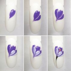 Flower Nail Art Designs, Nail Templates, Feet Nail Design, Nail Art For Beginners