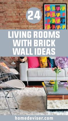 24 Living Rooms With Brick Wall Ideas! Create a warm and inviting space with these 24 cozy brick wall living room ideas. From exposed brick to painted finishes, these living rooms with brick walls showcase the beauty and versatility of brick in interior design. Explore these inspiring brick wall living room ideas to find your perfect style. Solid Brick Wall Fireplace, White Wash Brick Wall Living Rooms, Living Room With Brick Wall Fireplace, Brick Wall Living Room Ideas Modern, Interior Brick Wall Makeover, Red Brick House Interior Living Rooms, Brick Wall In Basement, How To Decorate A Brick Wall Interiors, Sunroom With Brick Wall