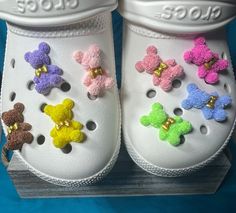 🌹✨ Step into a garden of whimsy with our 3D Rose Petal Bear Jibbitz for Crocs ! 🐻👡 🌟 Blossom your style with 8 enchanting colors: Yellow, Brown, Light Pink, Purple, Hot Pink, Green, Rose, and Blue! 🎨✨ Mix and match for a floral fiesta on your Crocs! 🌈🌷 🚀 Watch as your Crocs transform into a fantastical floral haven, blooming with the charm of these adorable Rose Petal Bear Jibbitz! 🌺🌟 Each step is a magical stroll through a petal-filled wonderland! ️🌠 🌸 Let your special someone know Taylor Swift Shoes, Jibbitz For Crocs, 3d Rose, Croc Charms, Shoe Insoles, Green Rose, Shoe Charms, Rose Petals, Black Rose