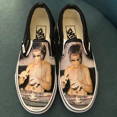 Custom Bruce Lee Classic Slip On Vans In Black Men Size 5 Women Size 6.5 Vans Shoes Custom, Slip On Vans, Van Color, Shoes Custom, Vans Black, Bruce Lee, Womens Vans, Vans Shoes, Womens Shoes Sneakers