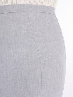 Women's Plus Size Back Split Light Grey Maxi Skirt Kick pleat makes it easier to move, and walk around all day long, and reveals no skin. Modest skirt to wear on any occasion. Wear it to work on weekdays or for dinner on weekends. Easy to care for and machine washable. Elegant look with a straight cut and solid color. The back vent gives a more formal looking with a pencil line. The skirt is a one-off, it has a fixed waistband, with a back zip and hooks fastening. Perfect gift for your loved one Office Skirts, Grey Maxi Skirt, Split Lighting, Split Maxi Skirt, Grey Maxi Skirts, Maxi Pencil Skirt, Modest Skirt, Business Skirt, Grey Maxi