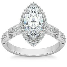 a pear shaped diamond engagement ring