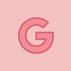 the letter g is pink and has a thin line on it's bottom half