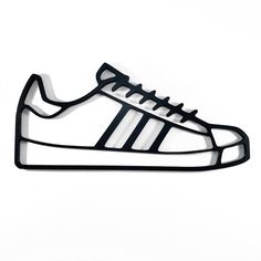 This Adidas Superstar Shelltoe inspired silhouette of the iconic shoe is a must have for every sneaker head. A Perfect Gift for everybody that loves and collects sneakers. 3D printed with bio degradable PLA. Available in a rainbow of colors. Size is approximately 5 in x 10.5 in (13cm x 27cm) Listing is for one sneaker wall art piece, actual shoes not included. Colors may vary due to monitor settings. Nike Jordan Air 1, Sneaker Wall, Office Sneakers, Wall Art 3d, Silhouette Wall Art, Art 3d, Adidas Superstar Sneaker, Nike Jordan, Sneaker Head