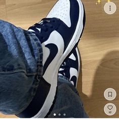 Blue / Navy And White High Top Nike Dunks #Brandymelville #Rorygilmore #Nikedunks #Downtowngirl #Dunks Blue Navy White High Top Nike, High Top Nike Dunks, High Top Nike, Nike Shoes Blue, Navy Blue Shoes, Dr Shoes, All Nike Shoes, Shoe Wishlist, Nike Sb Dunk Low