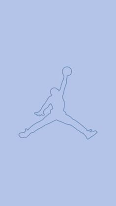 the air jordan logo is shown on a light blue background, and it appears to be drawn