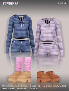 the hoodie sweatpants outfit and new ugg 2 - piece are available in multiple colors