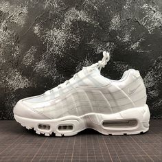 Nike Air Max 95 Triple White Unisex Sneakers New Witout Box Size: Men's 8 Or Women's 9.5 -No Trades -Price Won't Be Discussed In The Comments Blue Shoes Men, Nike Air Tailwind, Cheap Nike Air Max, Black Shoes Men, Shoes Nike Air, 95 Nike, Nike Gold, Nike Shoes Air Max, Nike Shoes Outlet